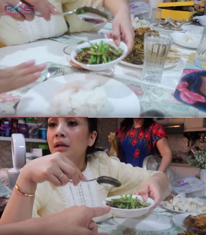 Raffi Ahmad menolak makan sayur buncis buatan Nagita Slavina