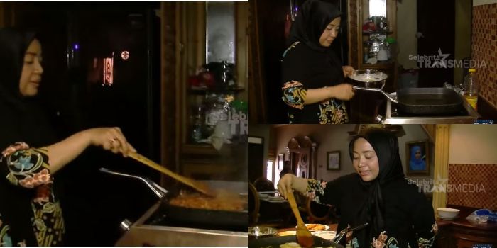 Muzdalifah memasak untuk Fadel Islami.