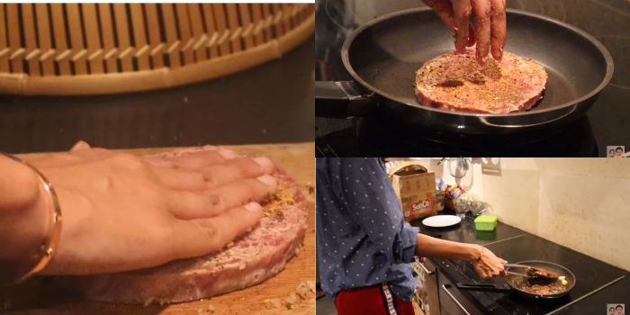 Paula Verhoeven kala memasak <a href='https://manado.tribunnews.com/tag/steak' title='steak'>steak</a> daging sapi untuk <a href='https://manado.tribunnews.com/tag/baim-wong' title='Baim Wong'>Baim Wong</a>.