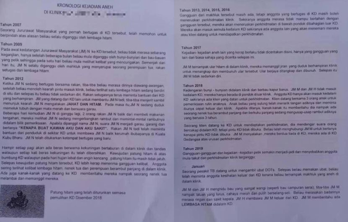 Patung hitam yang dimaksud juga disertakan dalam surat lampiran tersebut.