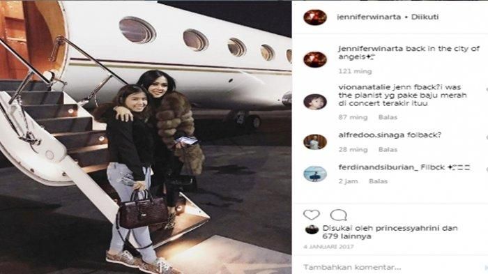 Jennifer Winarta Saat Naik Private Jet Bareng Syahrini