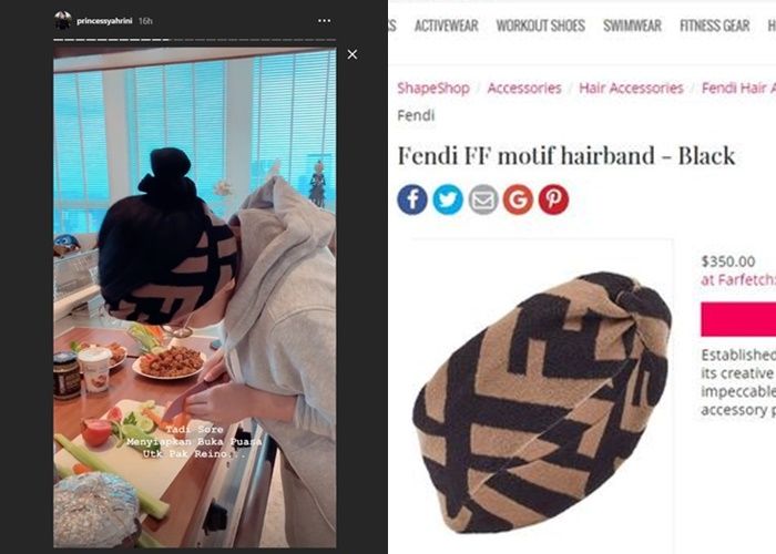 Fashion mewah yang dipakai Syahrini saat siapkan menu buka puasa.