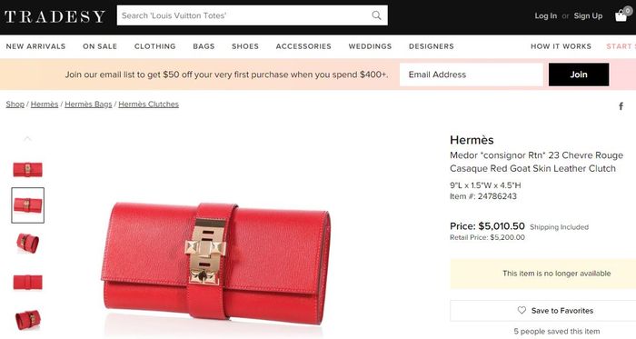 Hermes - Medor 23 Chevre Rouge Casaque Red Goat Skin Leather Clutch