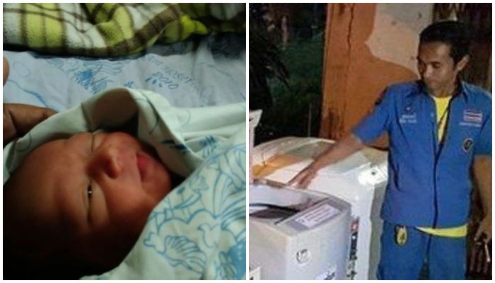 Bayi dalam mesin cuci