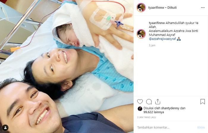 Tya Arifin melahirkan anak keduanya
Instagram/tyaarifinnw