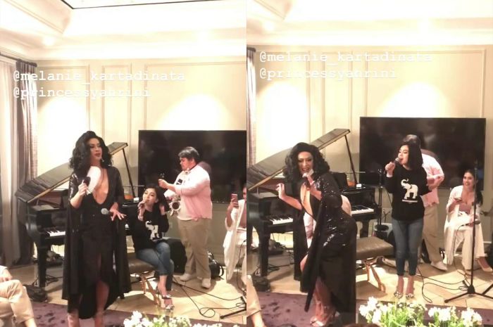 Reaksi Syahrini saat suaminya digoda 