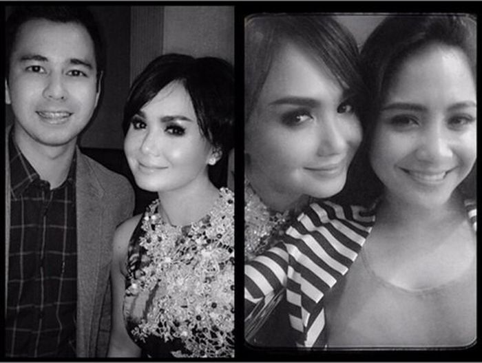 Yuni Shara saat bertemu Raffi Ahmad dan Nagita Slavina sebelum keduanya menikah