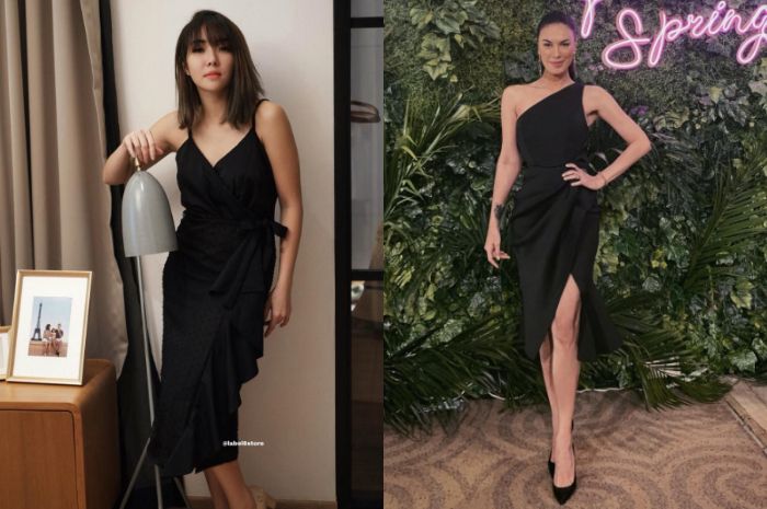 Penampilan seksi antara duo hot mom Gisel dan Sophia Latjuba saat kenakan gaun hitam yang mencuri perhatian.