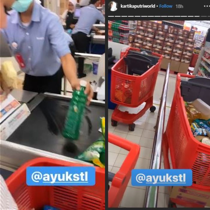 Unggahan Kartika Putri di Instagram Story