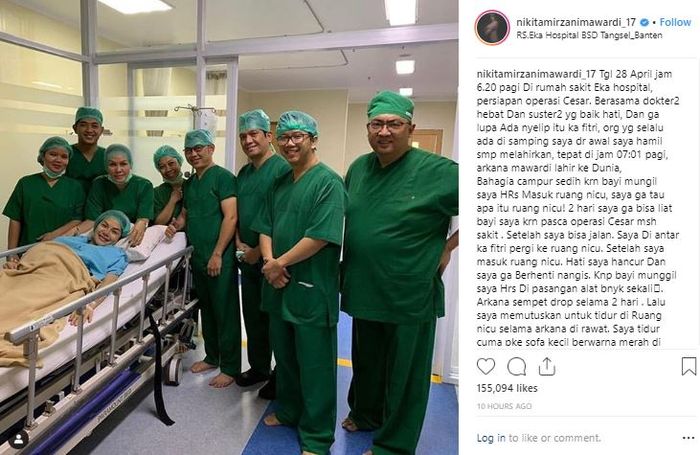 Curahan hati Nikita Mirzani saat kondisi bayinya sempat drop selama 2 hari pasca dilahirkan.