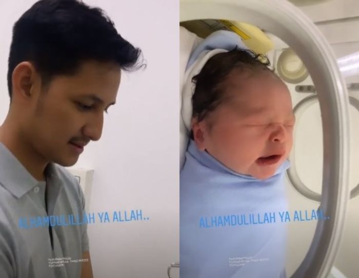 Tasya Kamila melahirkan, Radi Bachtiar takjub lihat wajah putranya