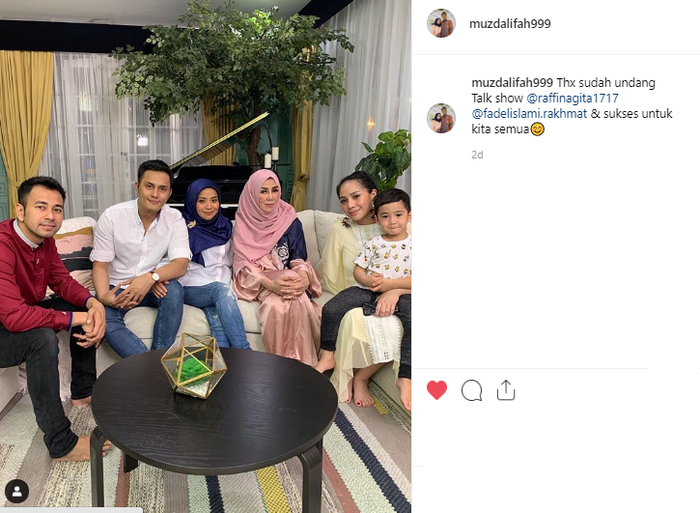 Muzdalifah dan Fadel Islami bersama Raffi, Gigi dan Mama Amy