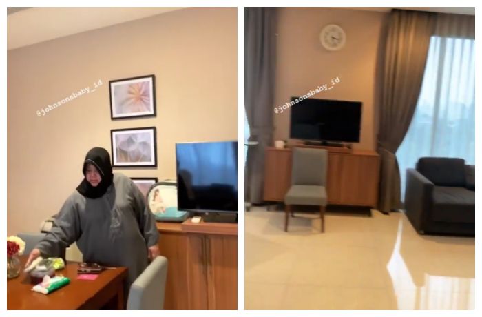 Kolase 2 televisi di kamar Tasya.