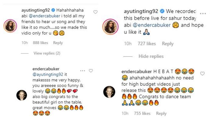 Saling berbalas komentar dengan teman di Turki, Ayu Ting Ting ternyata jago bahasa Inggris.