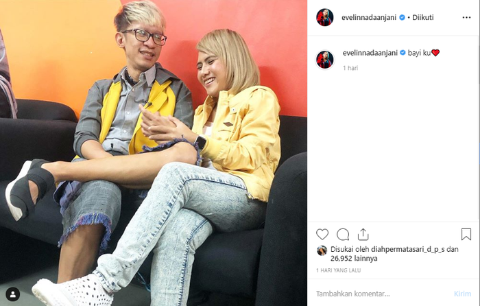 Potret kemesraan Aming dan Evelin