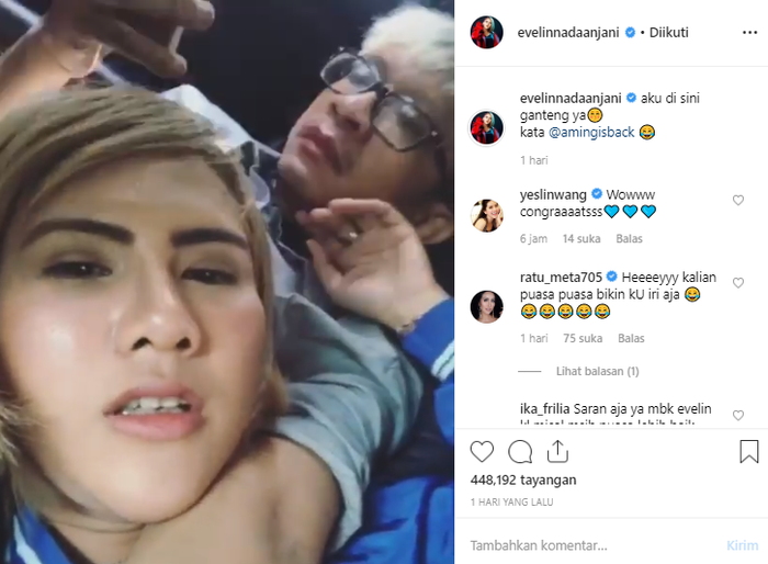 Evelin pamer kemesraan dengan Aming