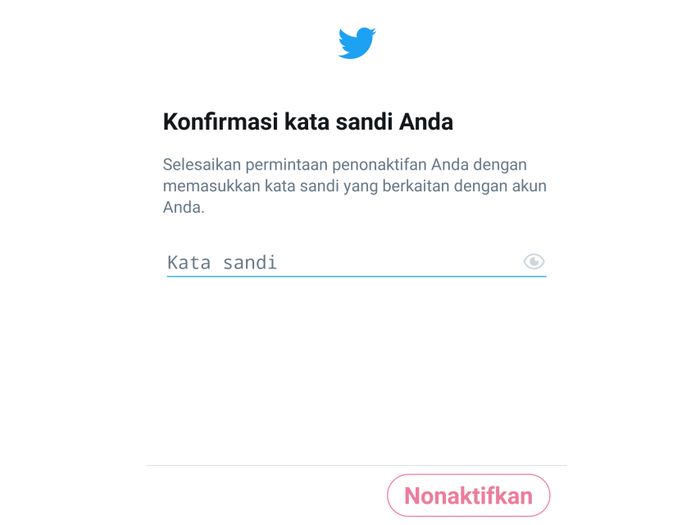 Isi kata sandi lalu klik lagi nonaktifkan
