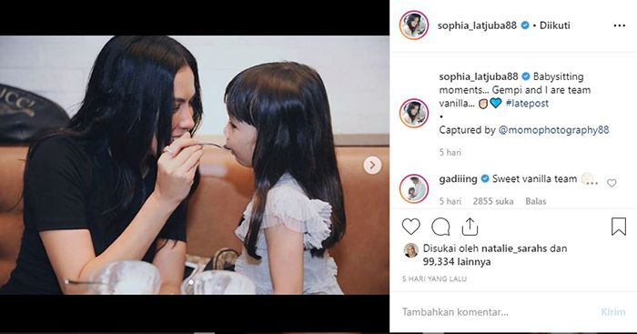 Sophia Latjuba Dipuji Gempita Setelah Suapi eskrim, Tanggapan Gisella Anastasia : ‘Yang Penting Ibunya Saya’