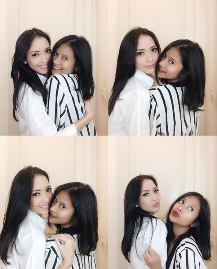 Siti Adira Kania dan ibu sambungnya, Ririn Dwi Ariyanti