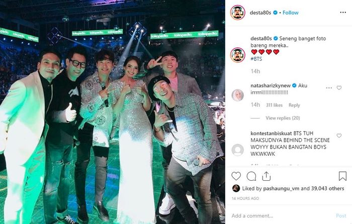 Foto keakraban Desta dengan anggota Running Man.
