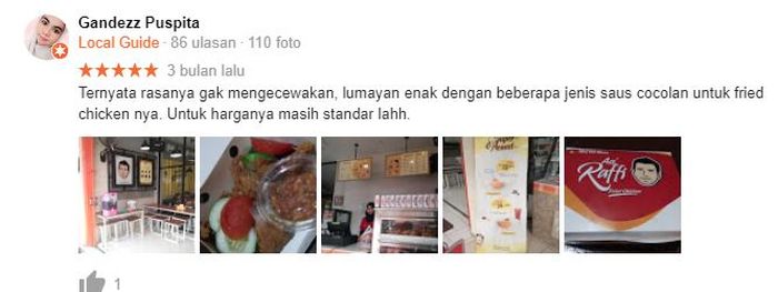 Komentar pembeli soal warung ayam goreng milik Raffi Ahmad.