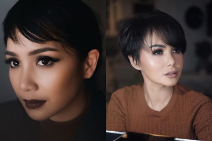 Nagita Slavina saat bergaya makeup bold dibilang mirip dengan Yuni Shara