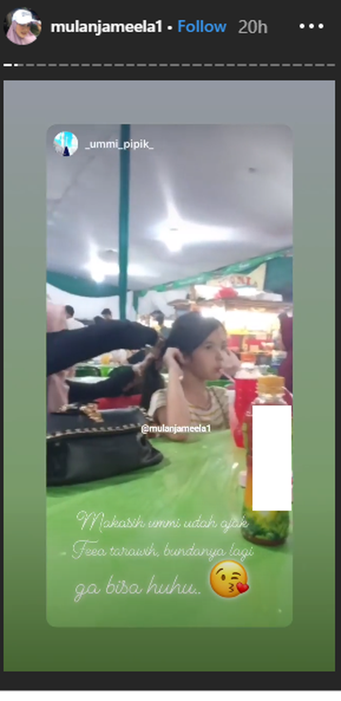 Mulan Jameela tak bisa temani putrinya tarawih