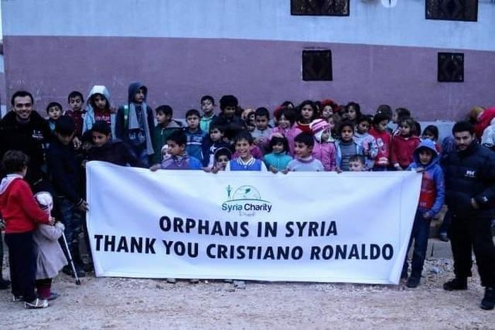 Salah satu kepedulian Ronaldo untuk Suriah.