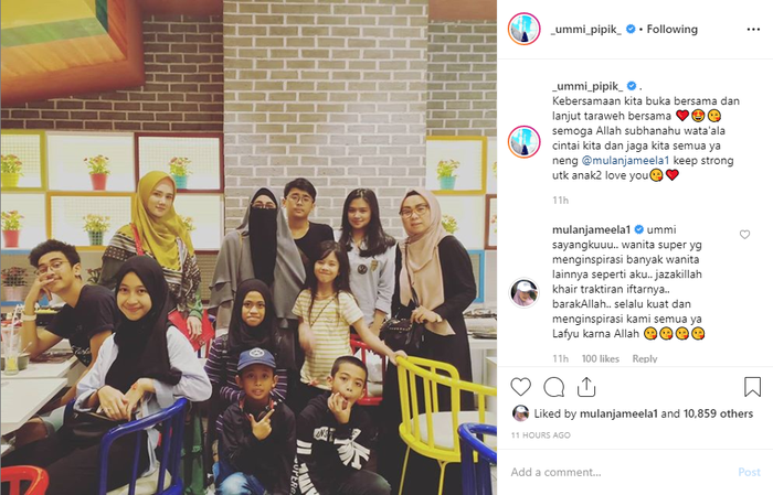 Mulan Jameela dan Umi Pipik buber