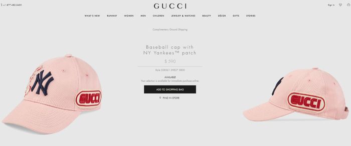 Gucci Baseball cap with NY Yankees™ patc