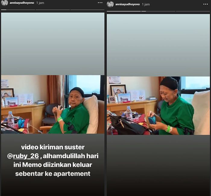 Ani Yudhoyono nampak sedang berdandan (Instagram Story @annisayudhoyono)