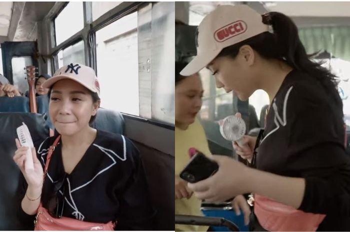 Demi Bagikan THR, Nagita Slavina Rela Naik Metromini Hingga Ketiduran di Dalamnya