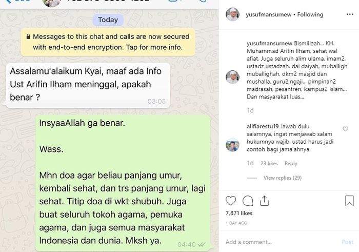 Sempat Kritis Dan Diisukan Meninggal Dunia Ustaz Arifin