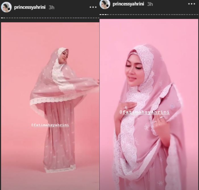 Syahrini promosikan mukena mewahnya