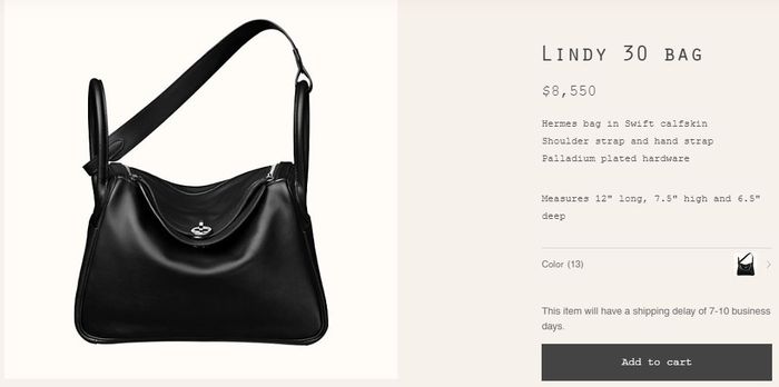 Harga tas Lindy 30 Bag dari Hermes yang dibawa oleh Sarwendah 