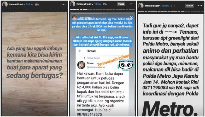 Upaya Dian Sastrowardoyo menyiapkan makanan untuk para petugas TNI-Polri yang berjaga di aksi massa 22 Mei.