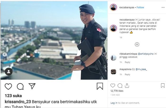 Unggahan salah satu anggota Brimob