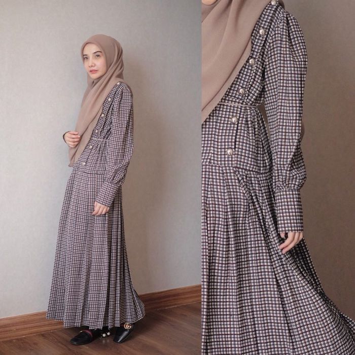 Baju Gamis Kotak Kotak Terbaru