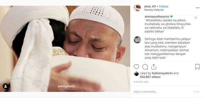 Ungkapan rasa belasungkawa dari Anissa Pohan