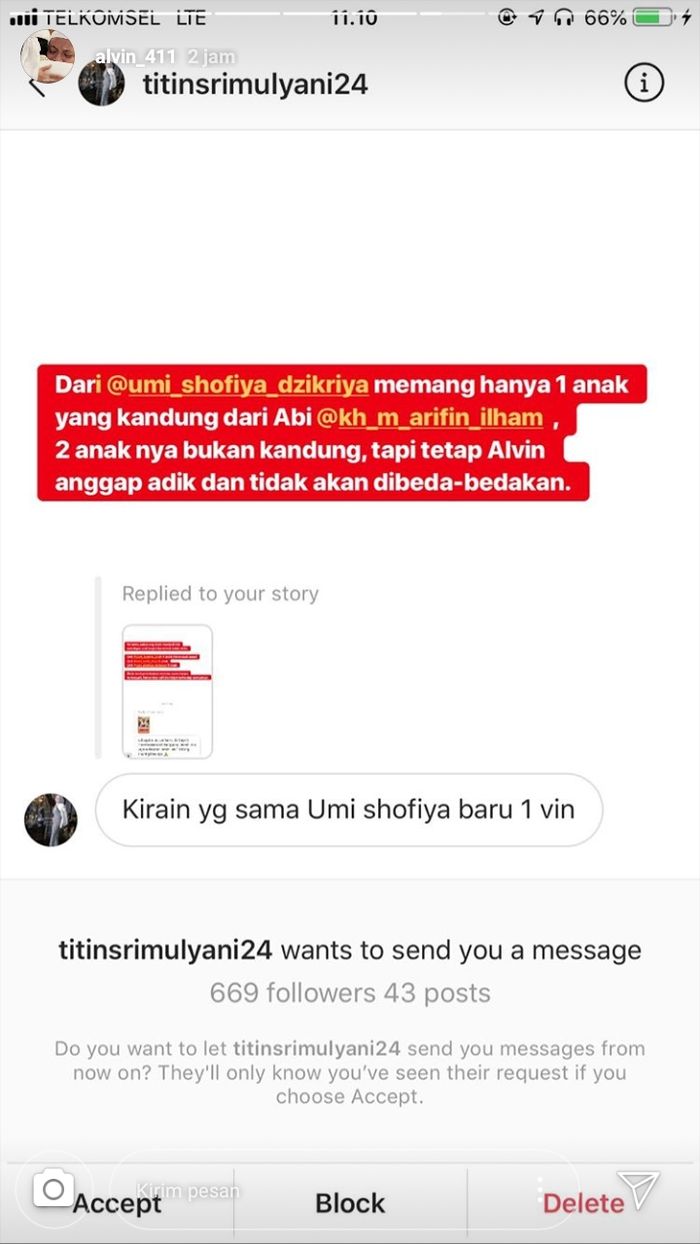 lvin Faiz menjadi wali atas tiga istri dan sembilan anak Ustaz Arifin Ilham. 