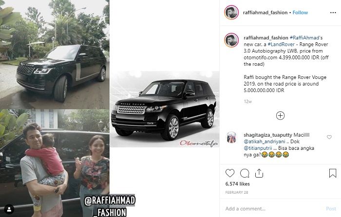 Raffi beli mobil untuk Nagita