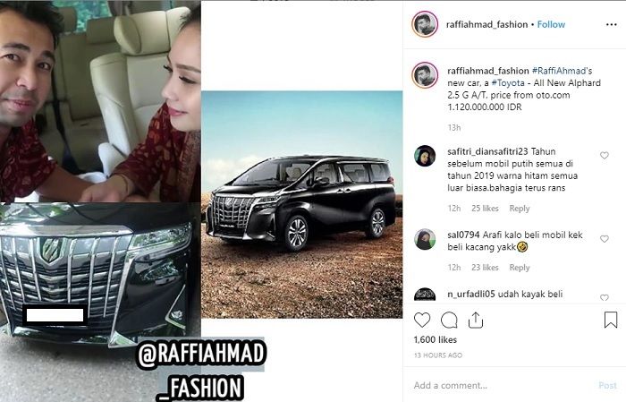 Raffi Ahmad beli mobil baru Alphard