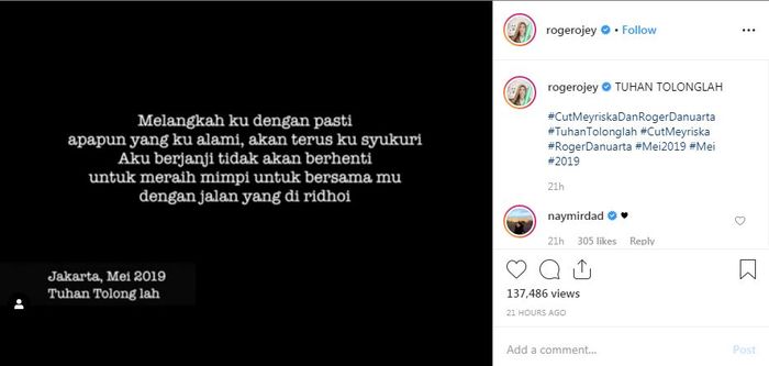 Roger Danuarta Siap Nikahi Cut Meyriska