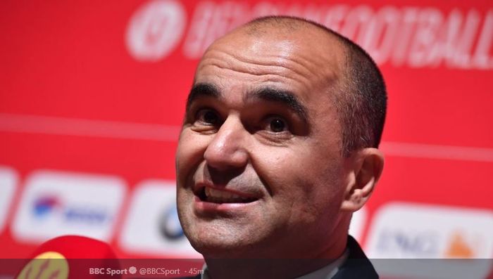 Pelatih timnas Belgia, Roberto Martinez.