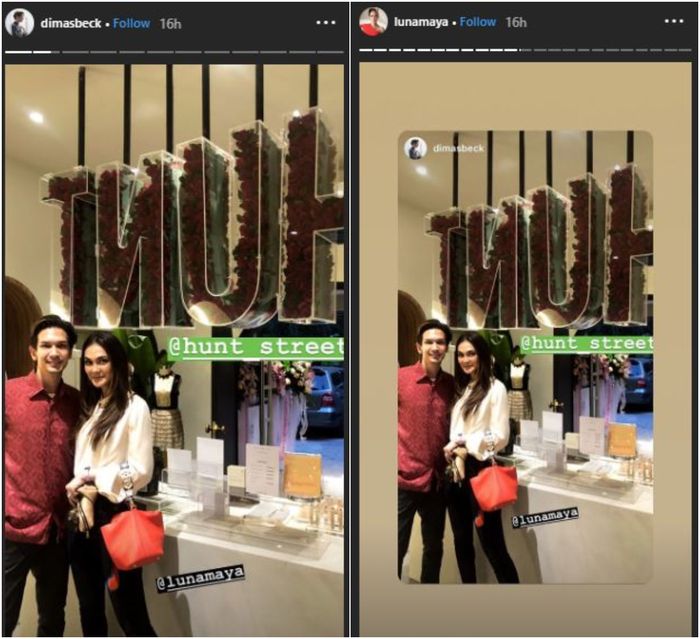 Momen kebersamaan Luna Maya dan Dimas Beck.
