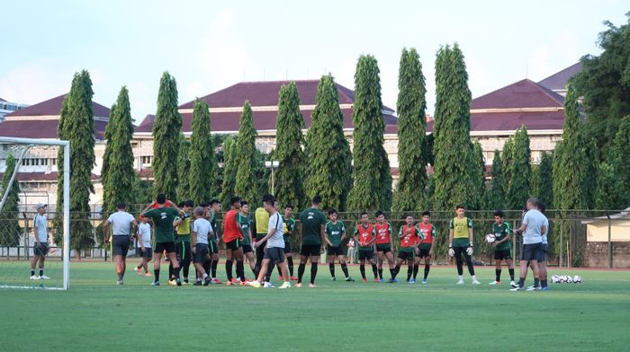 Para pemain Timnas U-23 Indonesia menjalani pemusatan latihan di Universitas Negeri Yogyakarta, Rabu (29/5/2019) sore.