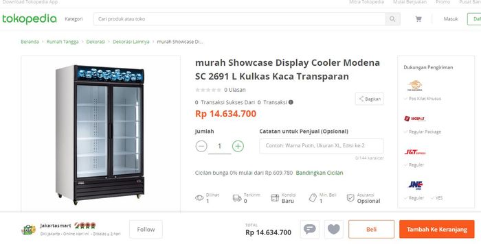 Harga showcase mahal Iis Dahlia