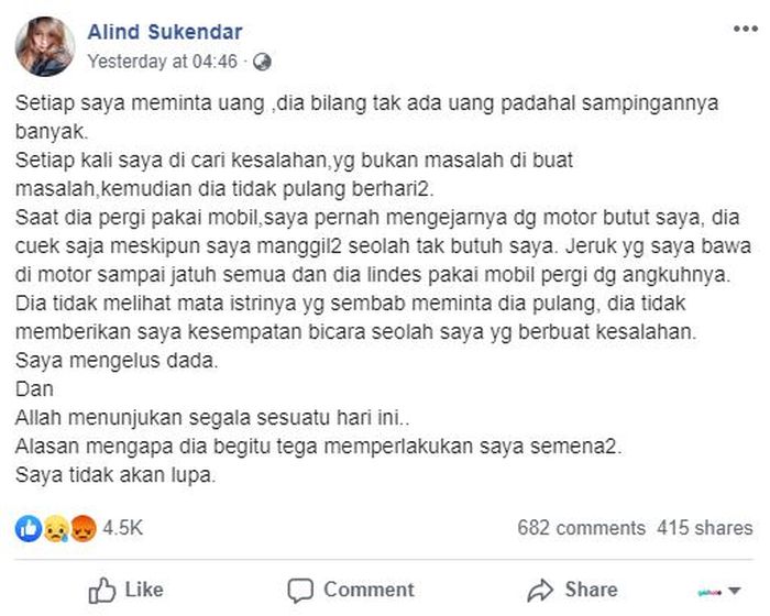 Curhatan Alind Sukendar