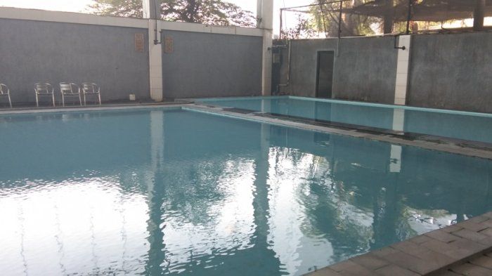 Fasilitas kolam renang yang ada di sebuah SPBU yang berlokasi di Tegal