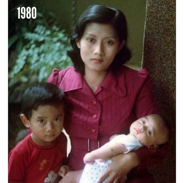 Ani Yudhoyono bersama AHY dan Ibas saat masih kecil.